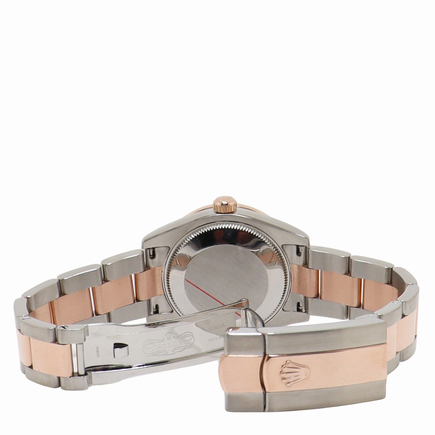 Rolex Datejust 31mm Everose Gold & Stainless Steel Custom White MOP Diamond Dial Watch Reference# 178241 - Happy Jewelers Fine Jewelry Lifetime Warranty