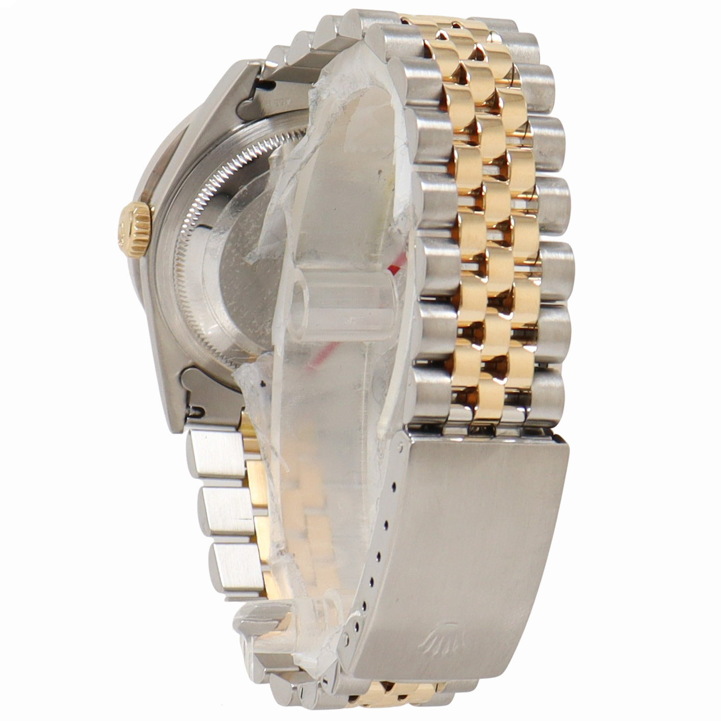 Rolex Datejust Two Tone Yellow Gold & Steel 36mm Custom White MOP Diamond Dial Watch  Reference#: 16233 - Happy Jewelers Fine Jewelry Lifetime Warranty