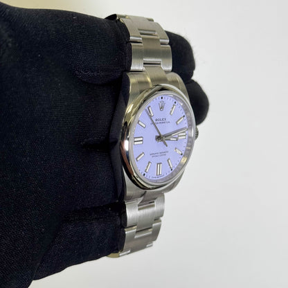 Rolex Oyster Perpetual 41mm Lilac Dial Watch Ref# 134300 - Happy Jewelers Fine Jewelry Lifetime Warranty