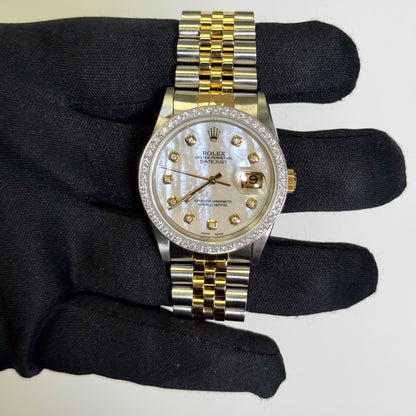 Rolex Datejust 36mm MOP Dial Watch Ref# 16233 - Happy Jewelers Fine Jewelry Lifetime Warranty