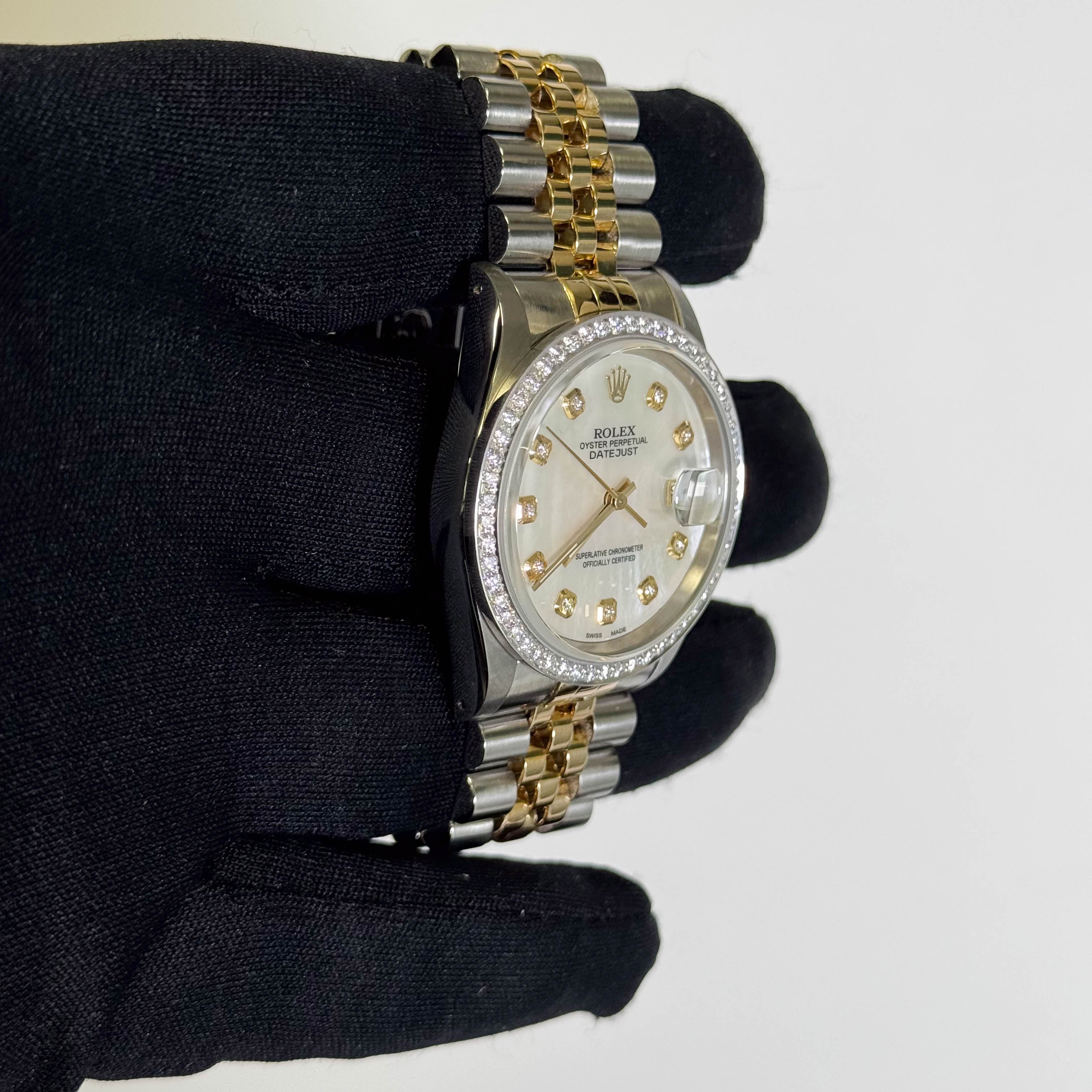 Rolex Datejust 36mm MOP Dial Watch Ref# 16233 - Happy Jewelers Fine Jewelry Lifetime Warranty