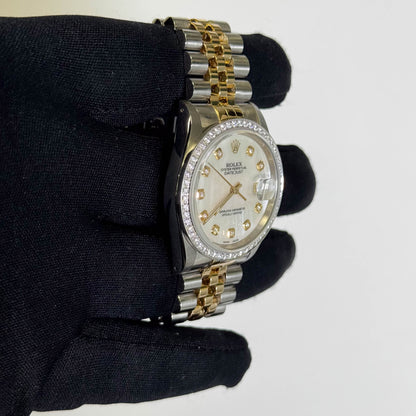 Rolex Datejust 36mm MOP Dial Watch Ref# 16233 - Happy Jewelers Fine Jewelry Lifetime Warranty