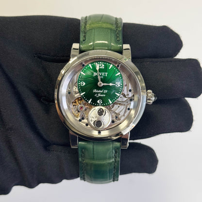 Bovet Rectical 28 42mm Green Skeleton Dial Watch Ref# R290001