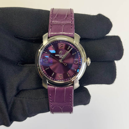 Breitling Lady Premier 36mm Purple Dial Watch Ref# A10310