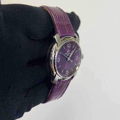 Breitling Lady Premier 36mm Purple Dial Watch Ref# A10310