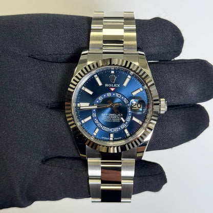Rolex Sky-Dweller 42mm Blue Dial Watch Ref# 336934 - Happy Jewelers Fine Jewelry Lifetime Warranty