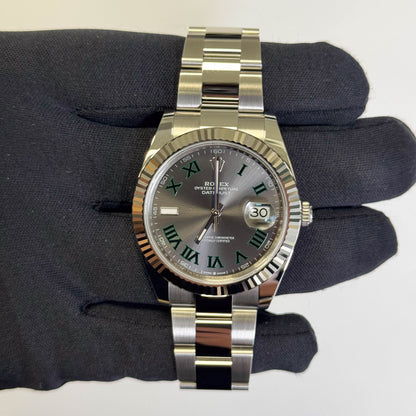 Rolex Datejust 41mm Wimbledon Dial Watch Ref# 126334 - Happy Jewelers Fine Jewelry Lifetime Warranty