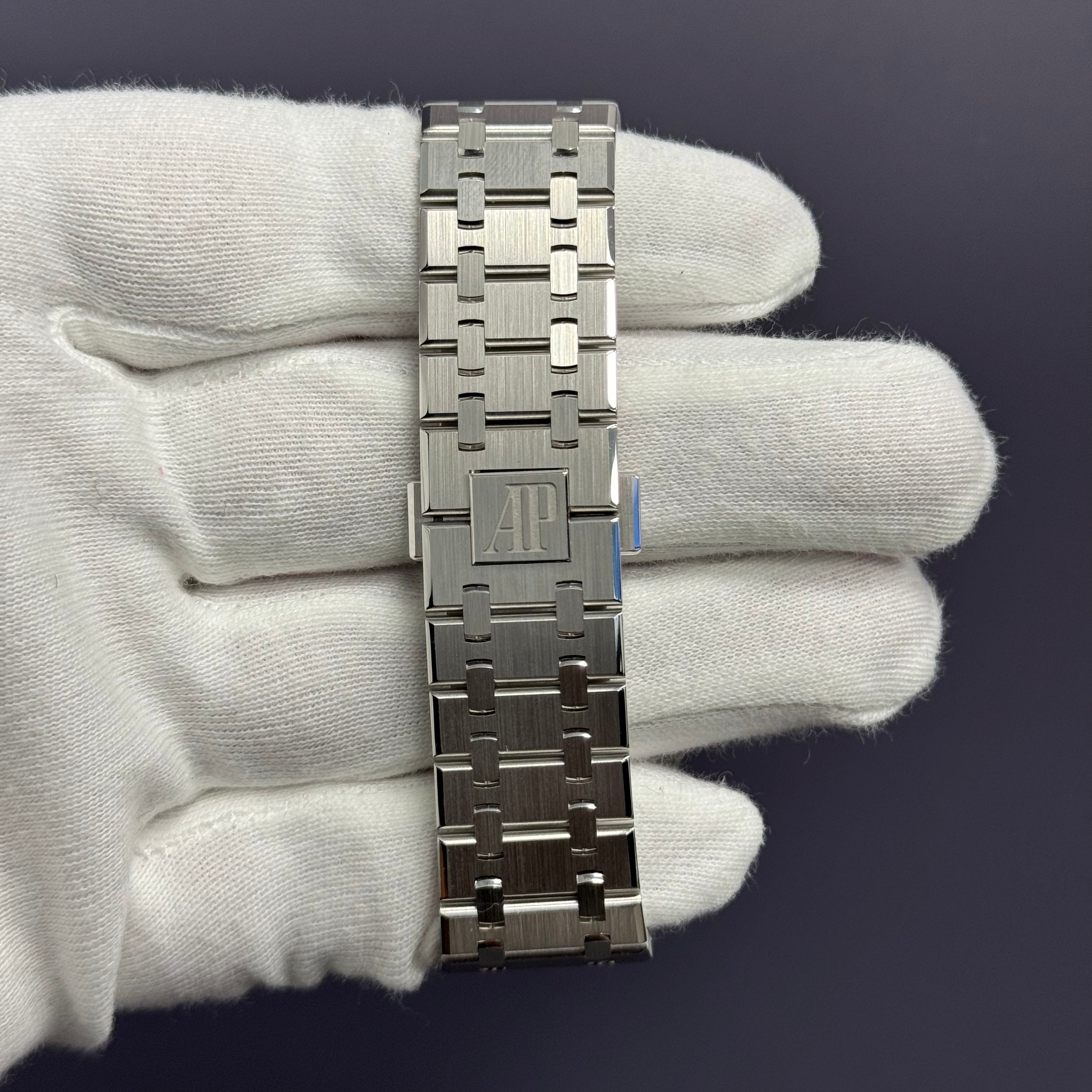 Audemars Piguet Royal Oak 41mm White Gold Blue Dial Ref# 26574BC.OO.1220BC.02 - Happy Jewelers Fine Jewelry Lifetime Warranty