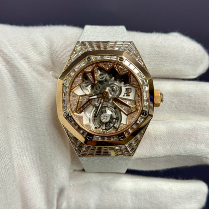Audemars Piguet Royal Oak 38.5mm Skeleton Dial Ref# 26228OR.ZZ.D011CR.01 - Happy Jewelers Fine Jewelry Lifetime Warranty