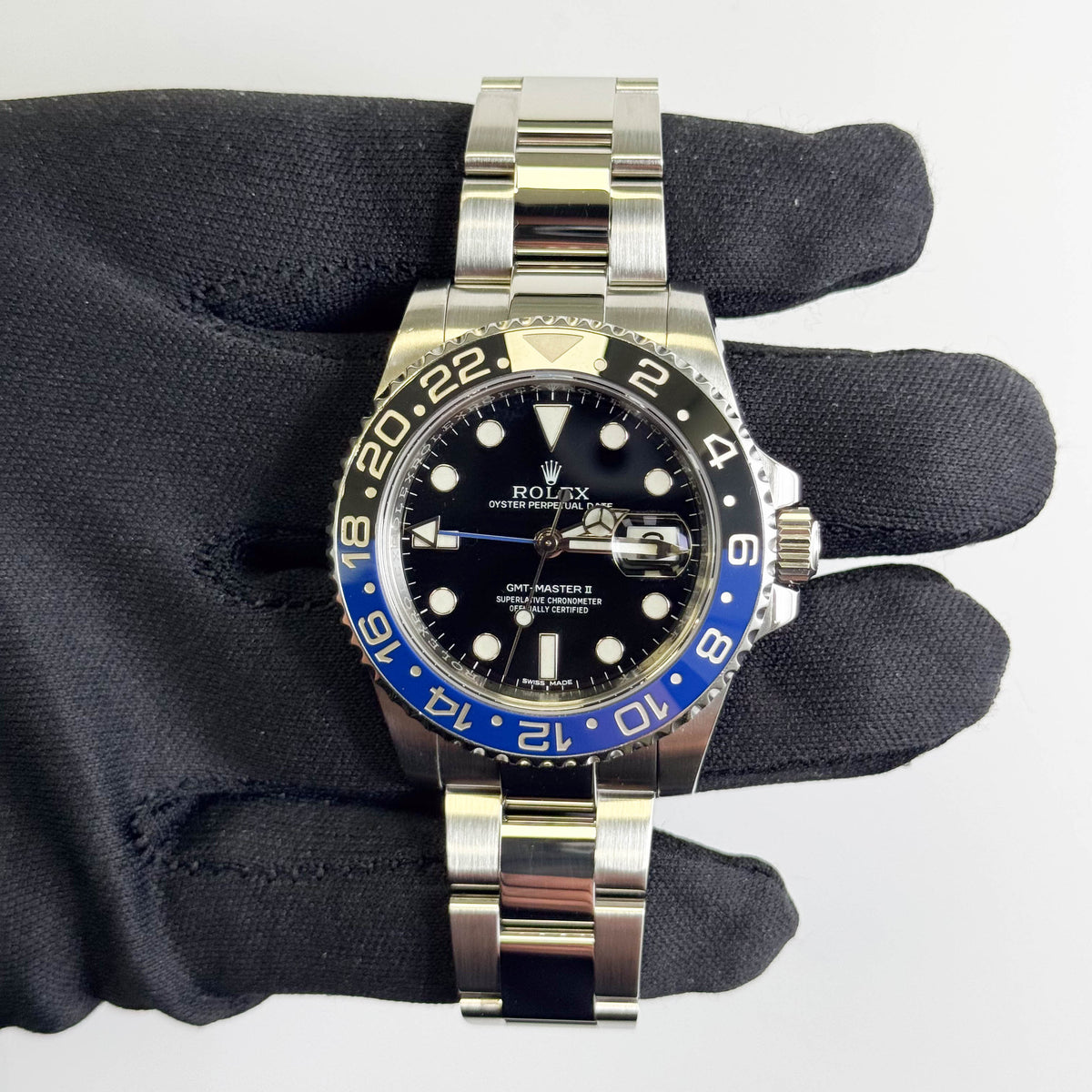 Rolex GMT-Master II "Batman" 40mm Black Dial Watch Ref# 126710BLNR