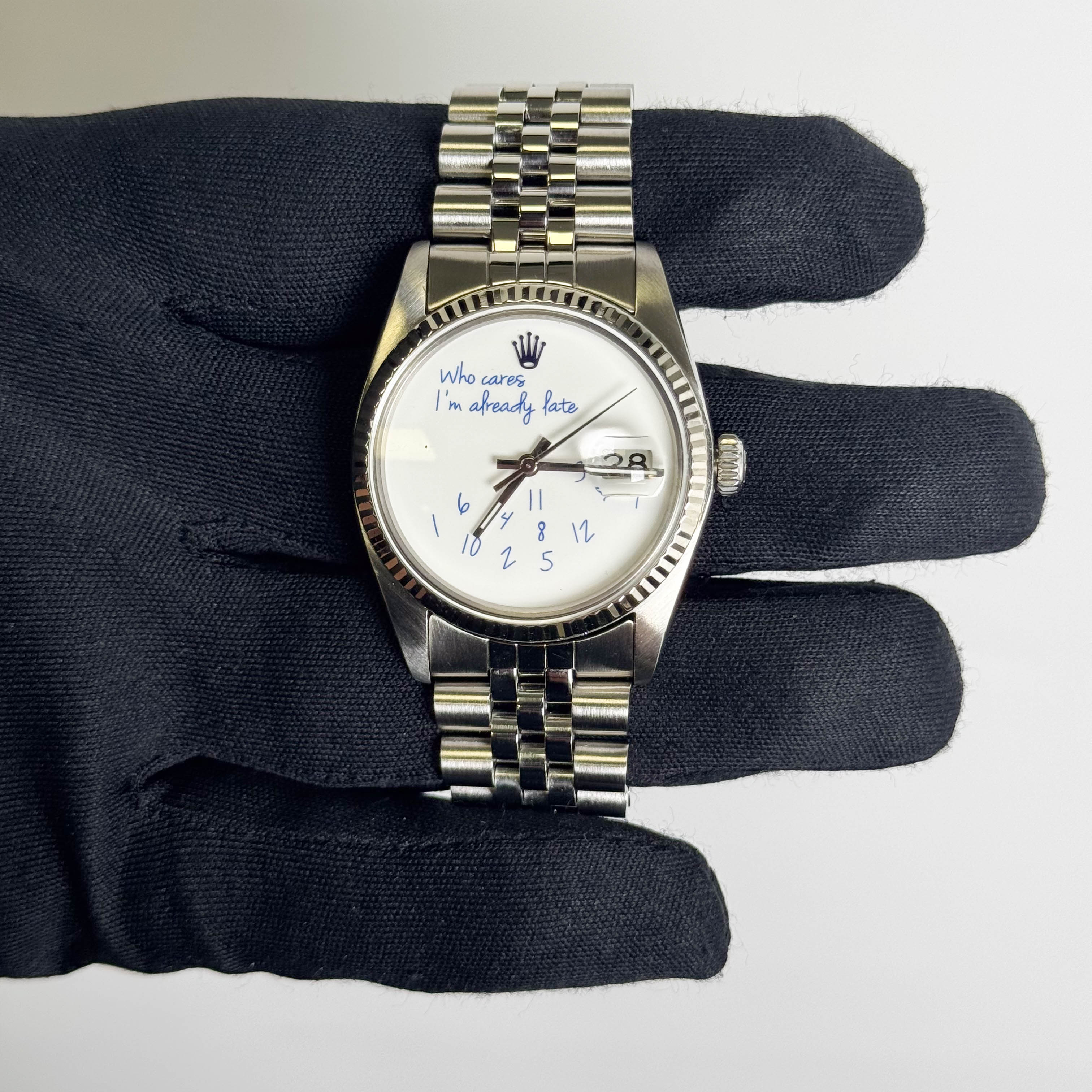 Rolex Datejust 36mm White Dial Watch Ref# 16014 - Happy Jewelers Fine Jewelry Lifetime Warranty