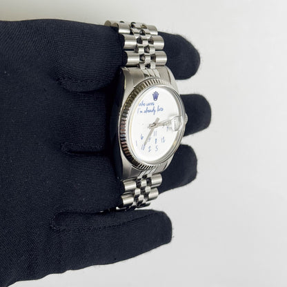 Rolex Datejust 36mm White Dial Watch Ref# 16014 - Happy Jewelers Fine Jewelry Lifetime Warranty