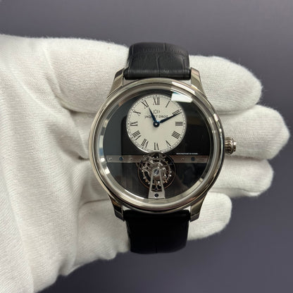 Jaquet Droz La Chaux-De-Fonds 43mm White Gold Black Dial Ref# J023034201 - Happy Jewelers Fine Jewelry Lifetime Warranty