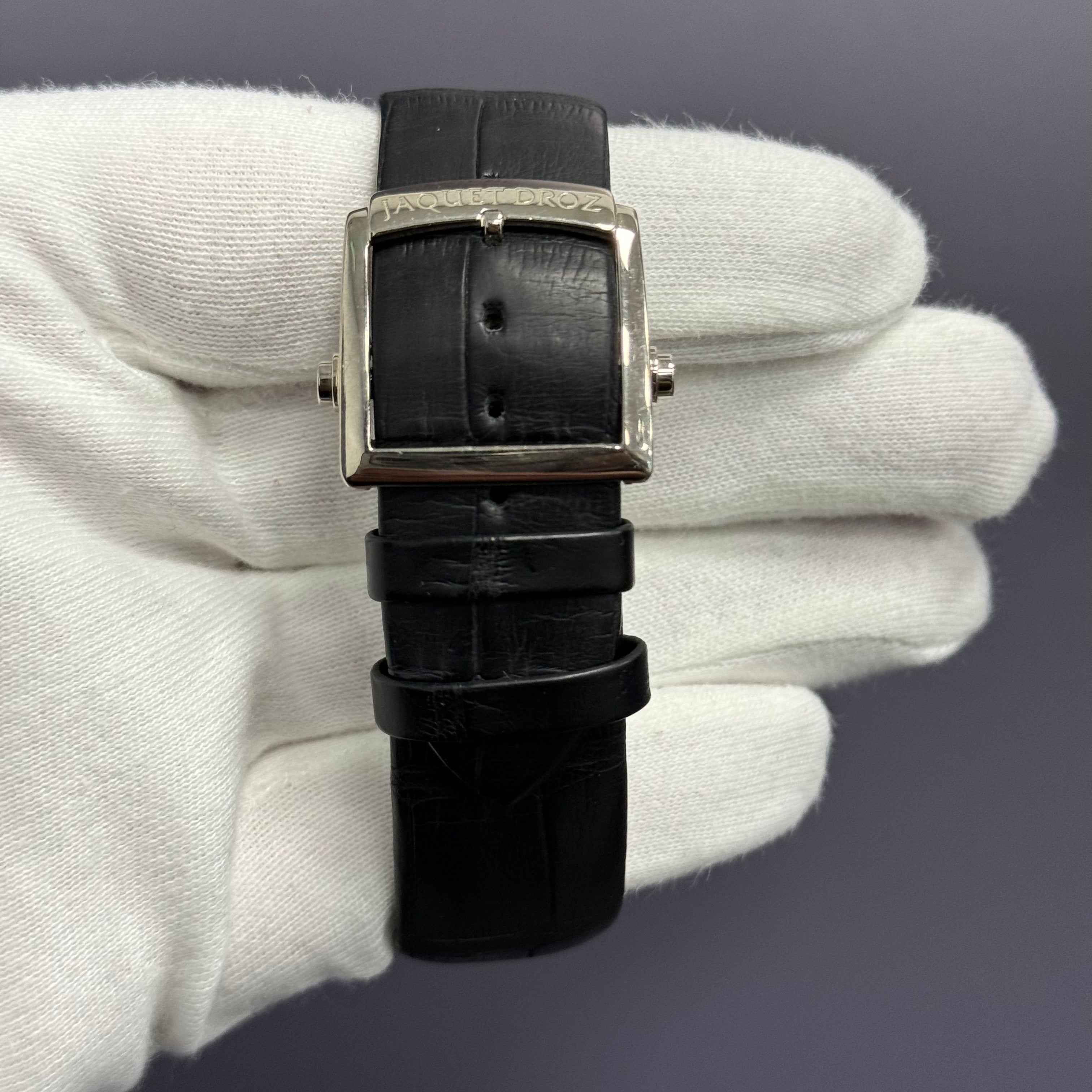 Jaquet Droz La Chaux-De-Fonds 43mm White Gold Black Dial Ref# J023034201 - Happy Jewelers Fine Jewelry Lifetime Warranty