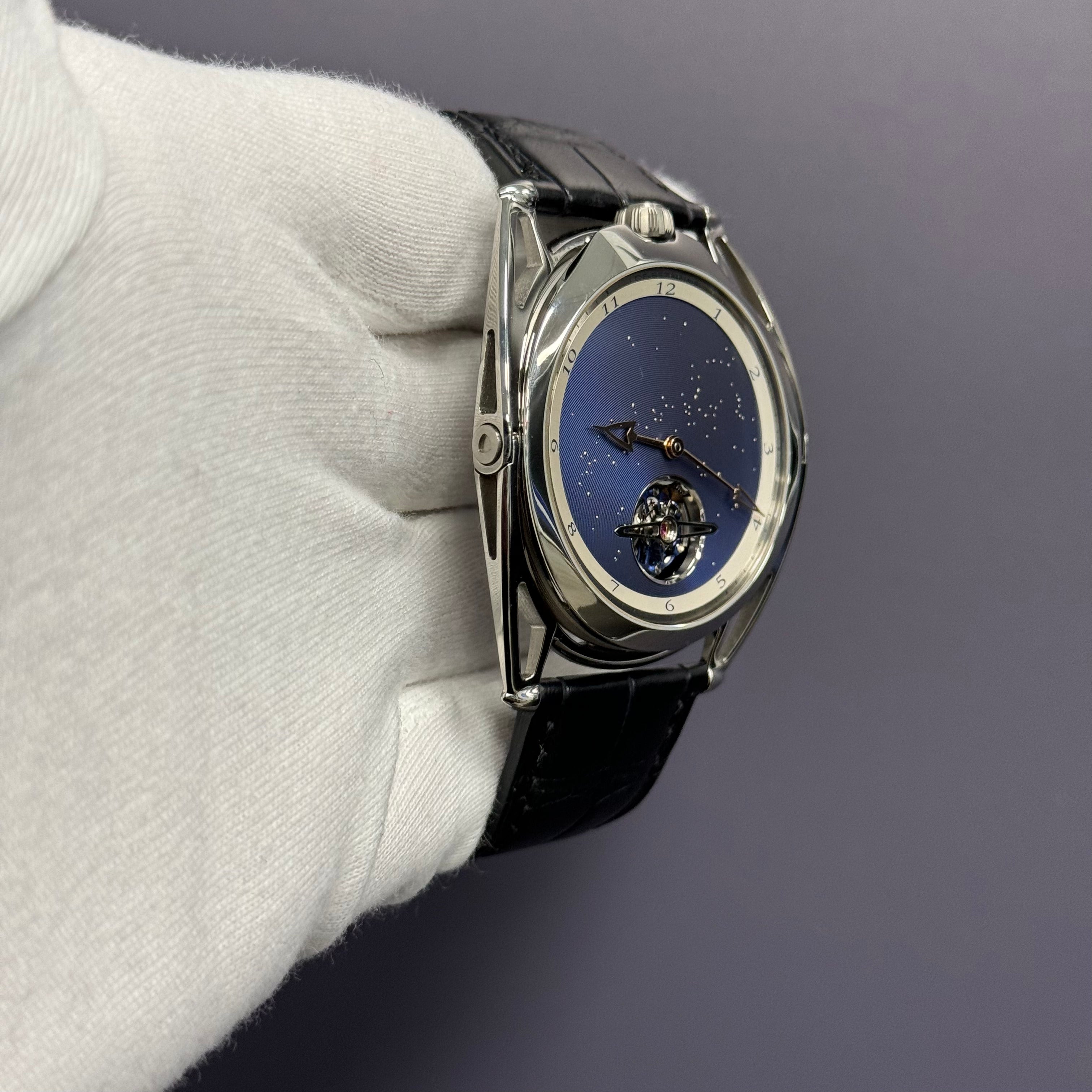 De Bethune DB28 XP Starry Sky 43mm Titanium Blue Dial Ref# DB28XPTIS3V2 - Happy Jewelers Fine Jewelry Lifetime Warranty