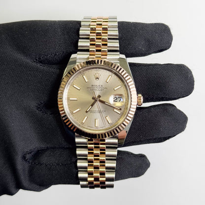 Rolex Datejust 41mm Sundust Dial Watch Ref# 126331