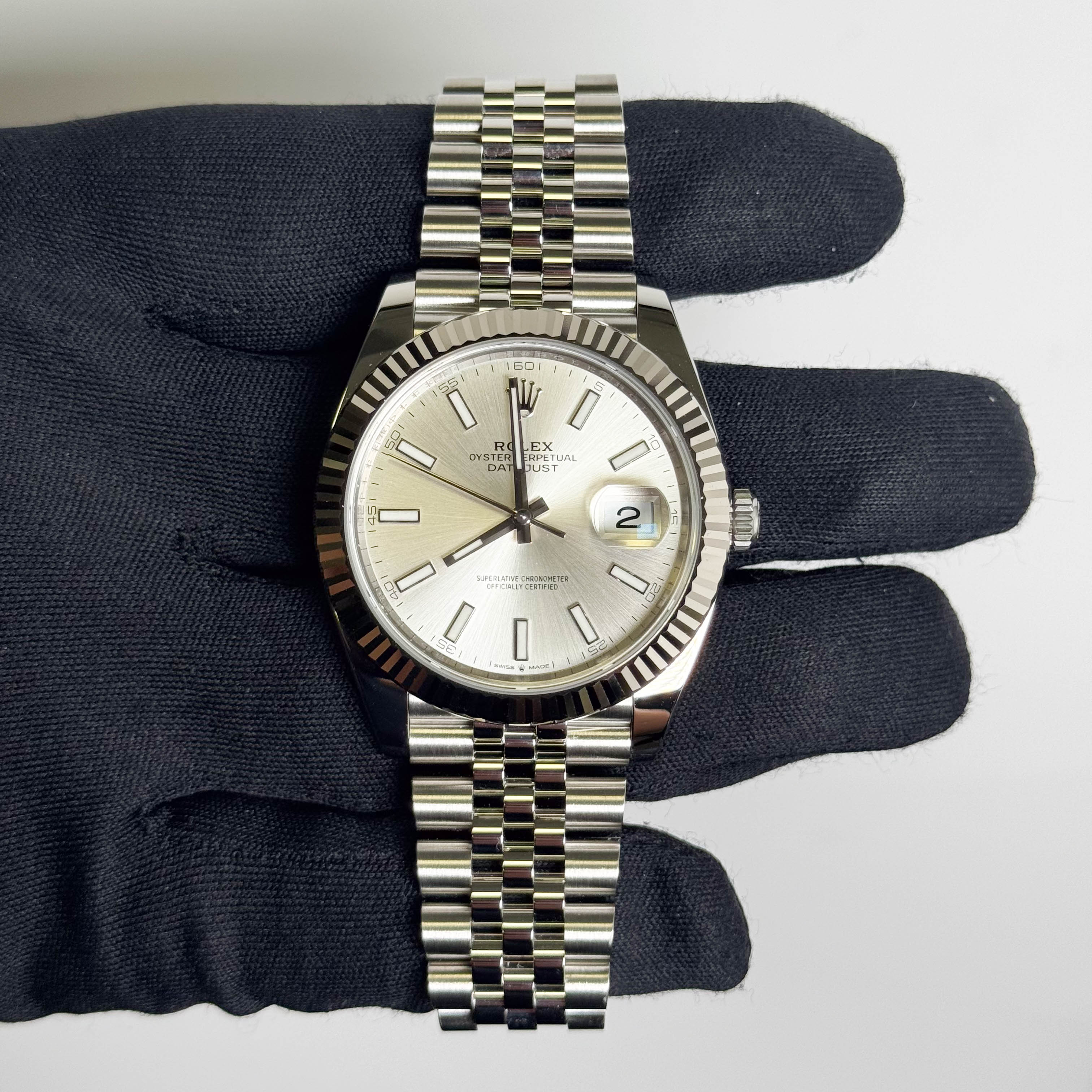 Rolex Datejust 41mm Silver Dial Watch Ref# 126334 - Happy Jewelers Fine Jewelry Lifetime Warranty