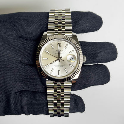 Rolex Datejust 41mm Silver Dial Watch Ref# 126334 - Happy Jewelers Fine Jewelry Lifetime Warranty