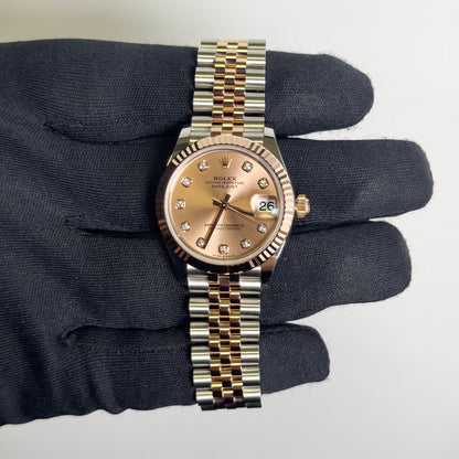 Rolex Datejust 31mm Everose Dial Watch Ref# 278271 - Happy Jewelers Fine Jewelry Lifetime Warranty