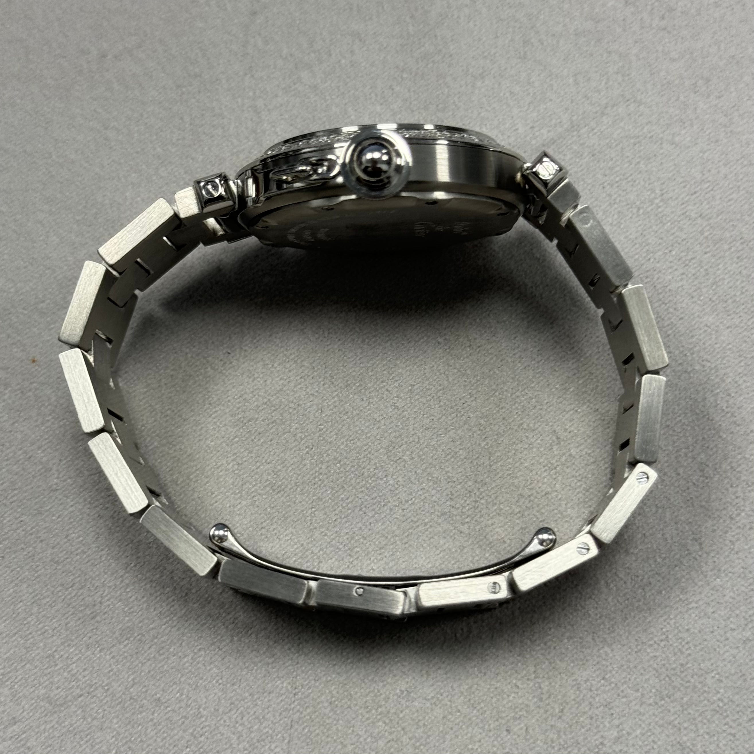 Cartier Pasha 35mm Stainless Steel Custom Panther Dial Ref# 2324 - Happy Jewelers Fine Jewelry Lifetime Warranty