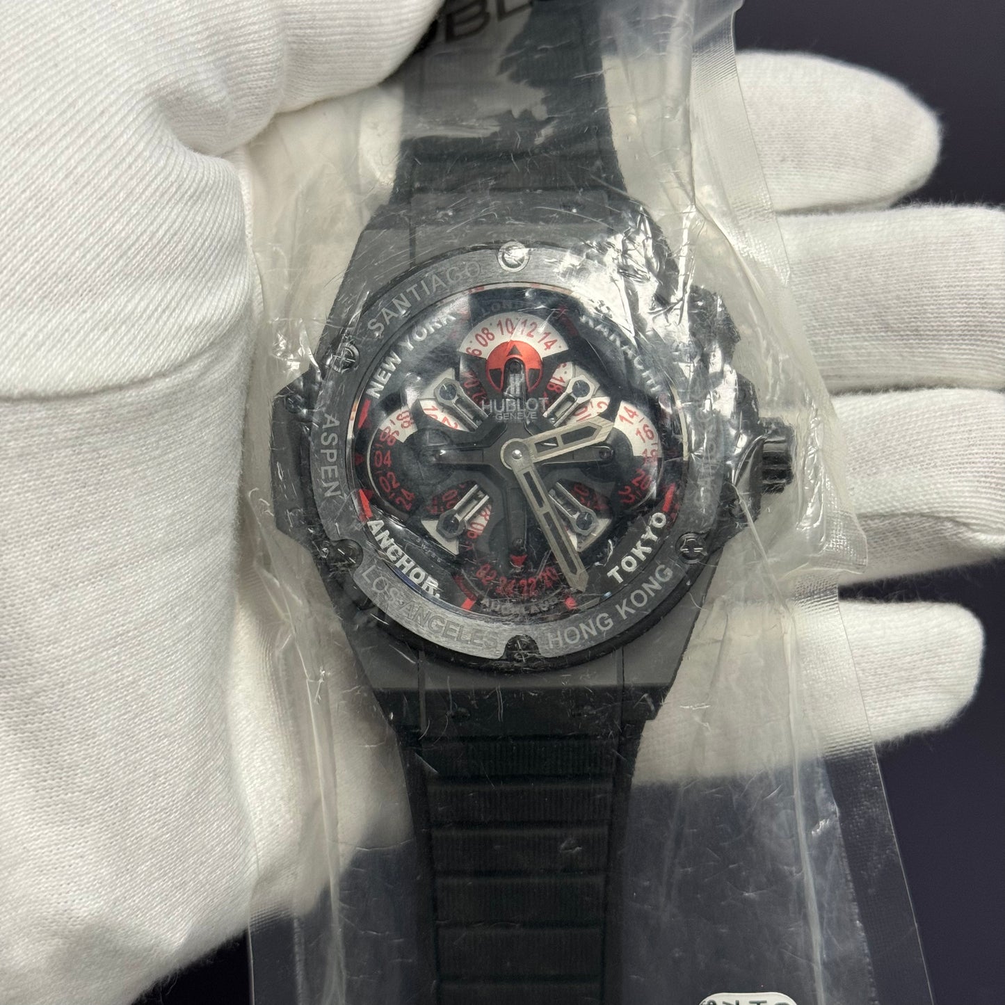 Hublot  King Power Unico GMT 48mm Black Ceramic Skeleton Dial Ref# 771.CI.1170.RX