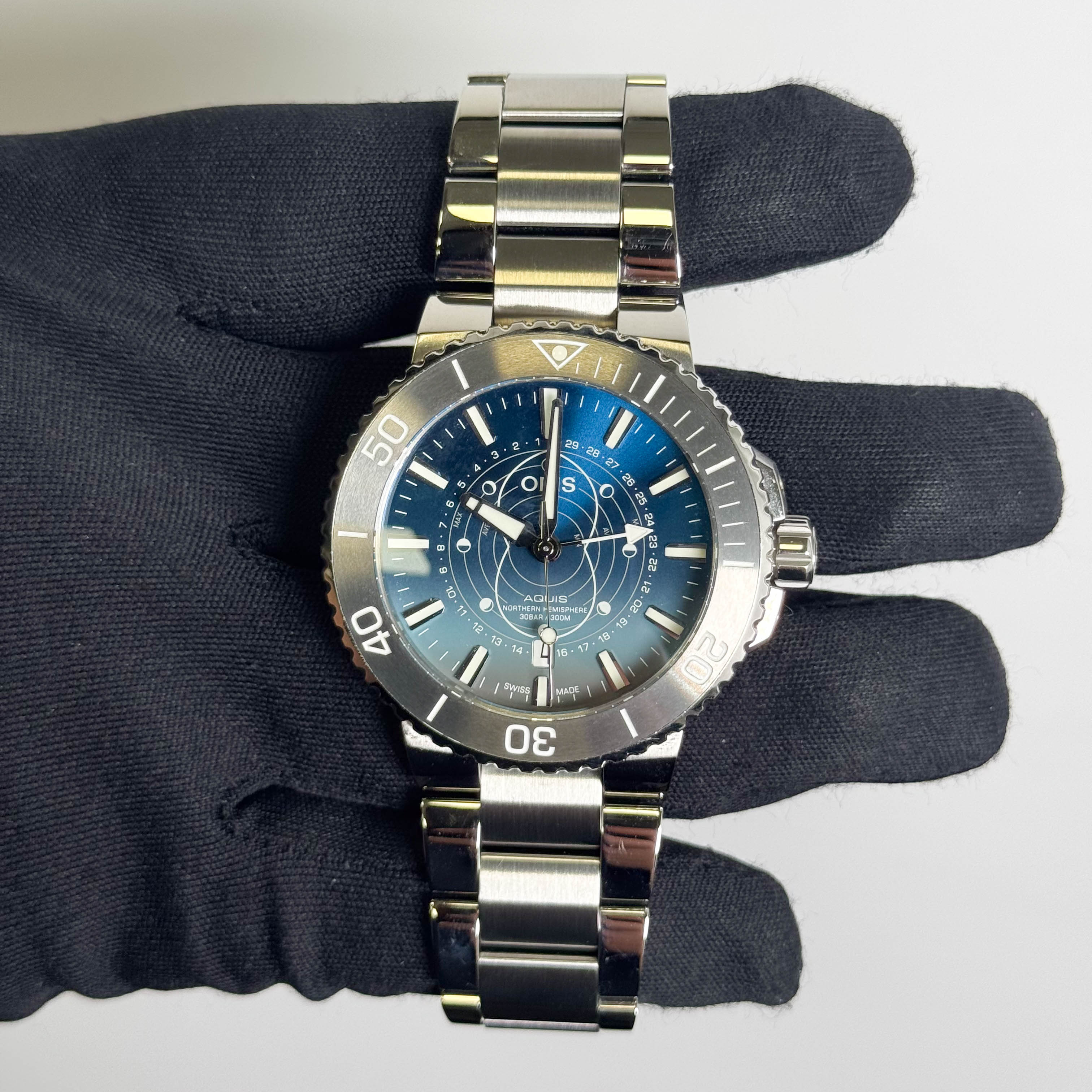 Oris Dat Watt 43.50mm Blue Dial Watch Ref# 01 761 7765 4185 - Happy Jewelers Fine Jewelry Lifetime Warranty