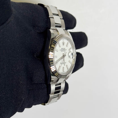 Rolex Datejust 41mm White Dial Watch Ref# 126334