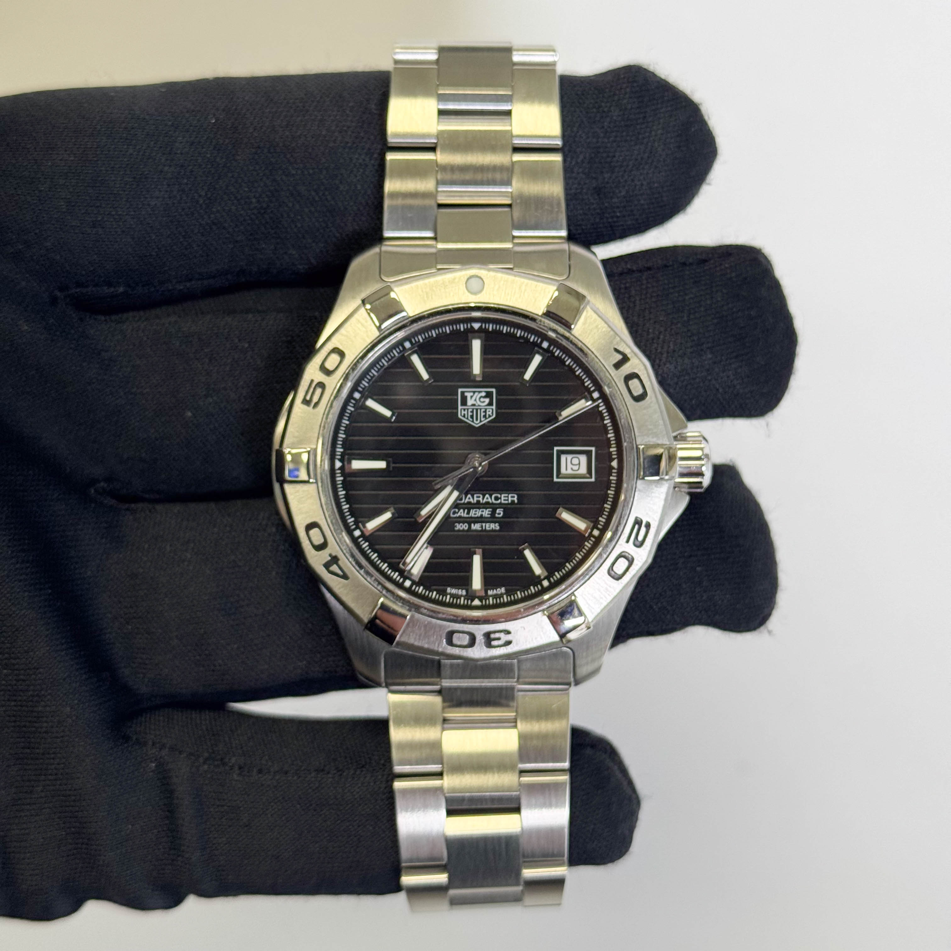 Tag Heuer Aquaracer 41mm Black Dial Watch Ref# WAP2010 – Happy