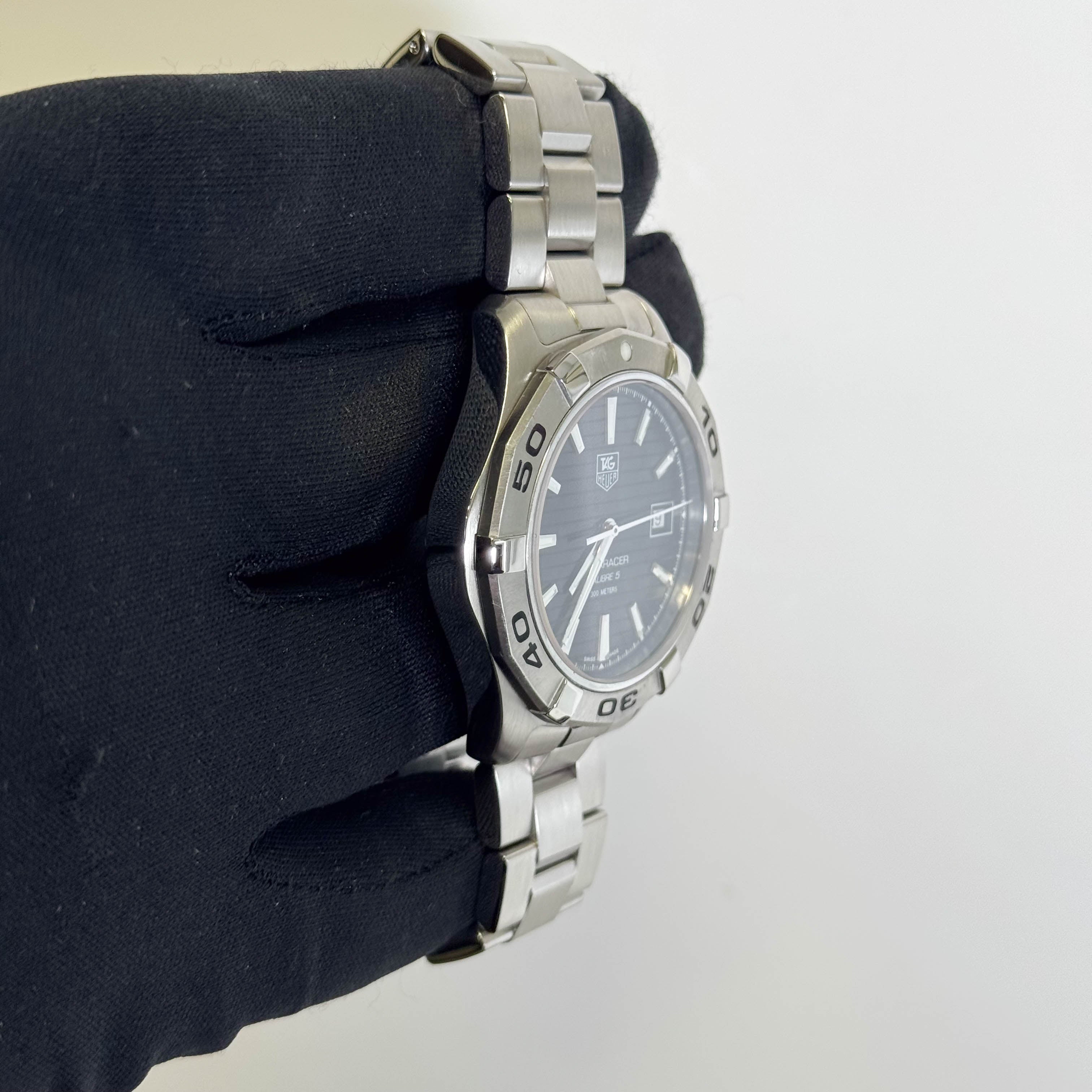 Tag Heuer Aquaracer 41mm Black Dial Watch Ref# WAP2010 – Happy