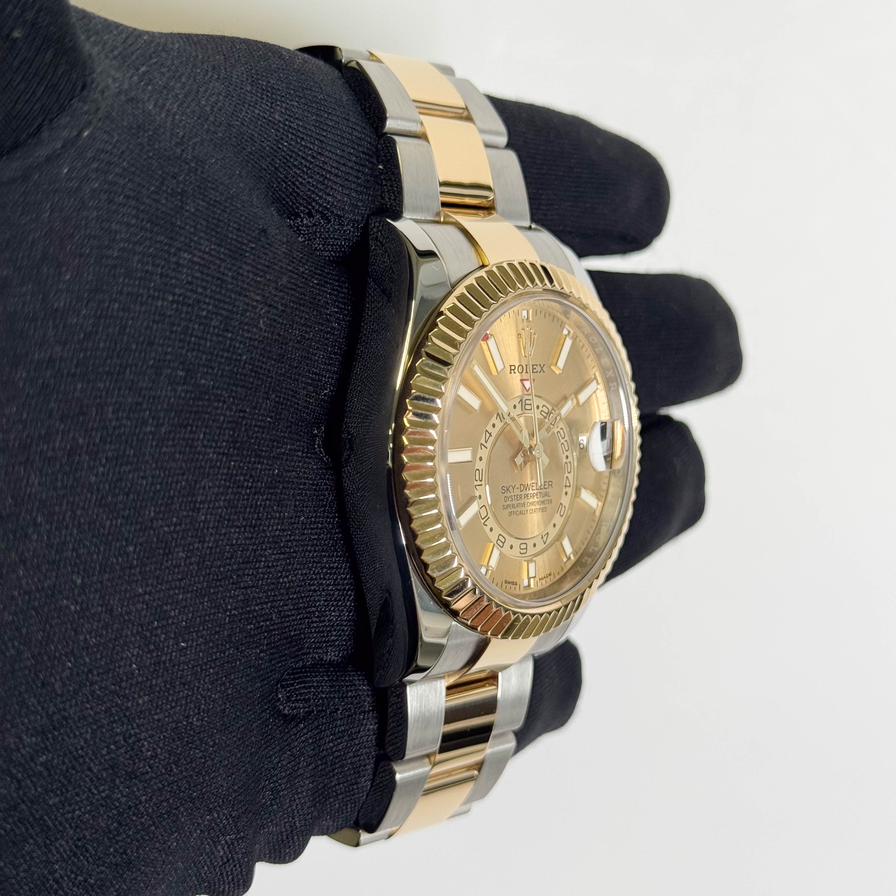 Rolex Sky-Dweller 42mm Champagne Dial Watch Ref# 326933