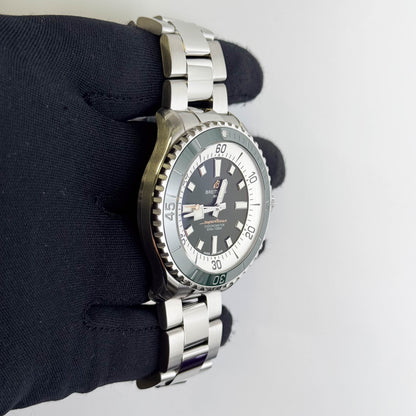 Breitling Superocean 44mm Green/White Stick Dial Watch Ref# A17376 - Happy Jewelers Fine Jewelry Lifetime Warranty