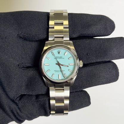 Rolex Oyster Perpetual 31mm Tiffany Dial Watch Ref# 277200