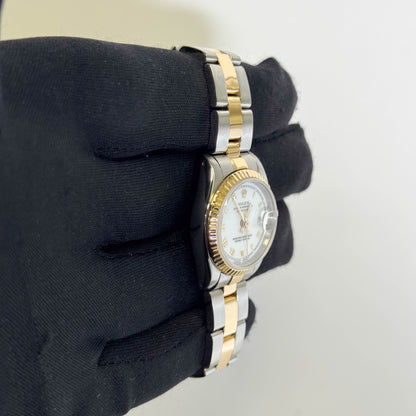 Rolex Datejust 26mm White Dial Watch Ref# 69173