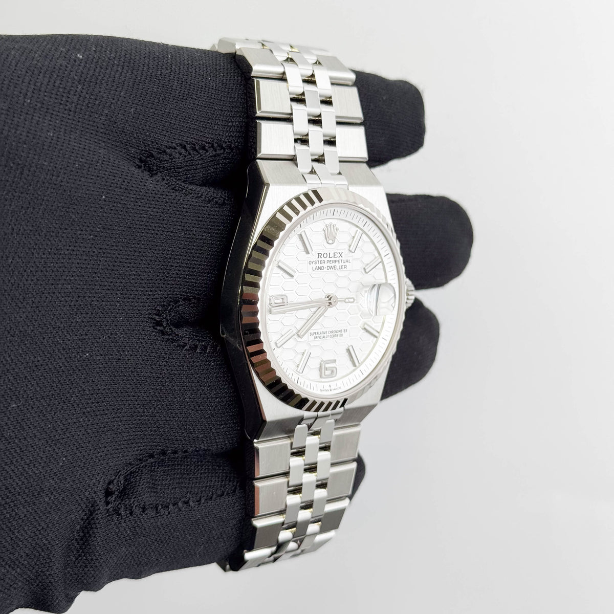 Rolex Land-Dweller 40mm White Dial Watch Ref# 127334