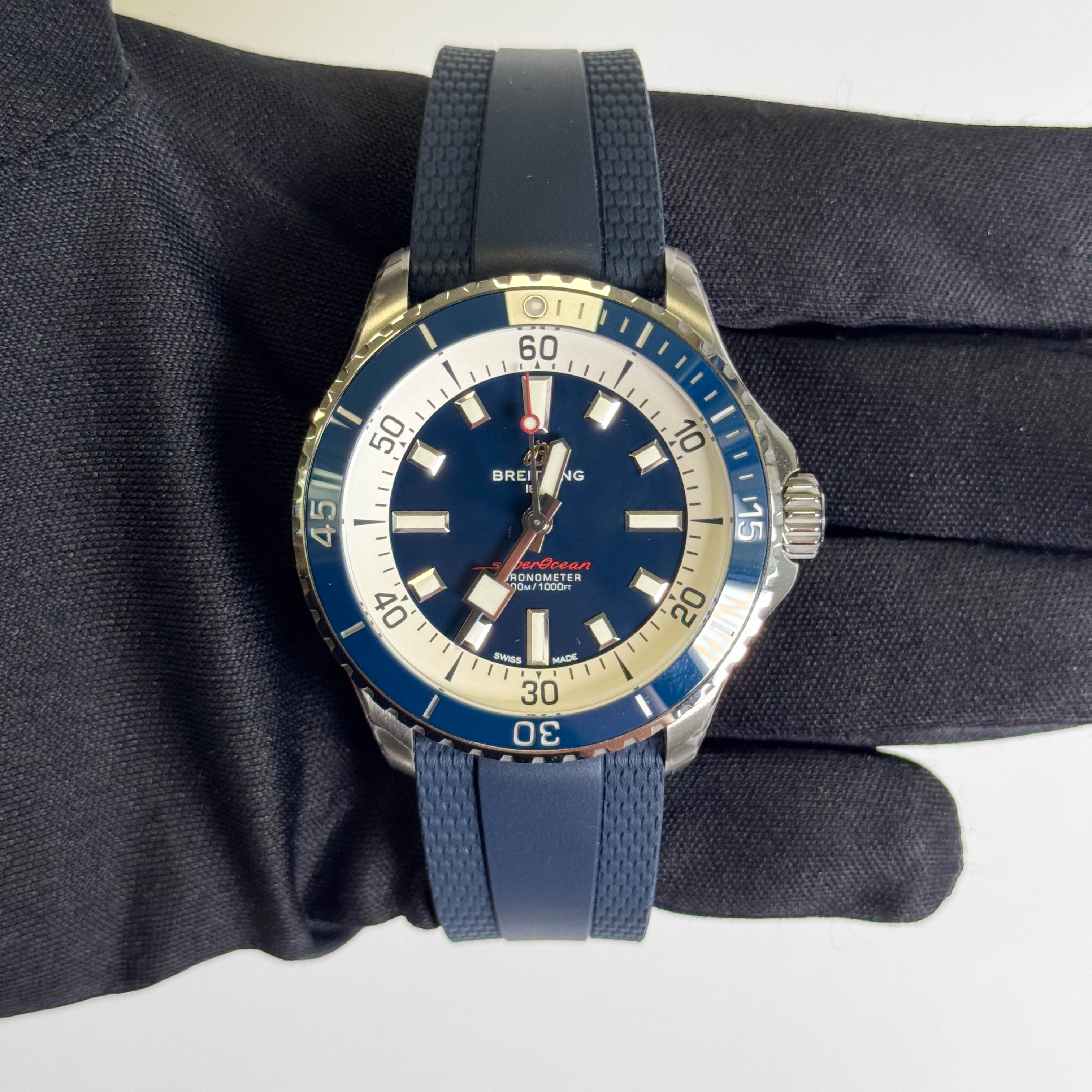 Breitling Superocean Automatic 44mm Navy Blue Dial Watch Ref# A17375E71C1S1