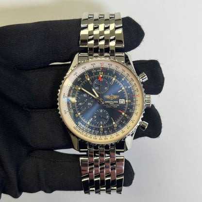 Breitling Navitimer 46mm Blue Dial Watch Ref# A24322 - Happy Jewelers Fine Jewelry Lifetime Warranty