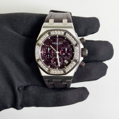 Audemars Piguet Royal Oak Offshore 37mm Deep Purple Dial Watch Ref: 26048SK.ZZ.D066CA.01
