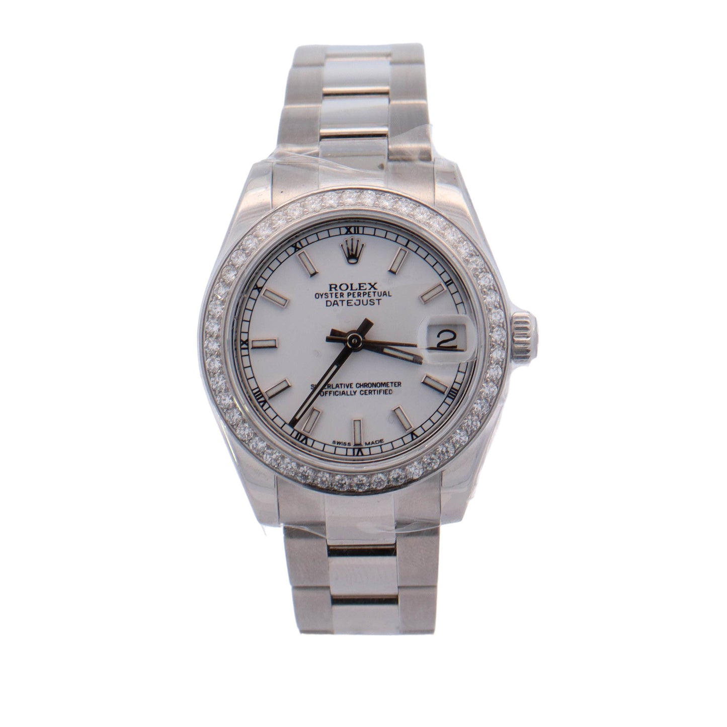 Rolex Lady's Datejust Stainless Steel 31mm White Stick Dial Watch Ref#  178240 - Happy Jewelers Fine Jewelry Lifetime Warranty