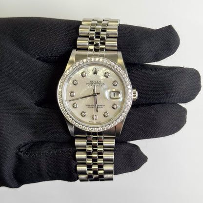 Rolex Datejust 36mm MOP Dial Watch Ref# 16220