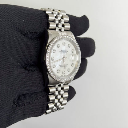 Rolex Datejust 36mm MOP Dial Watch Ref# 16220