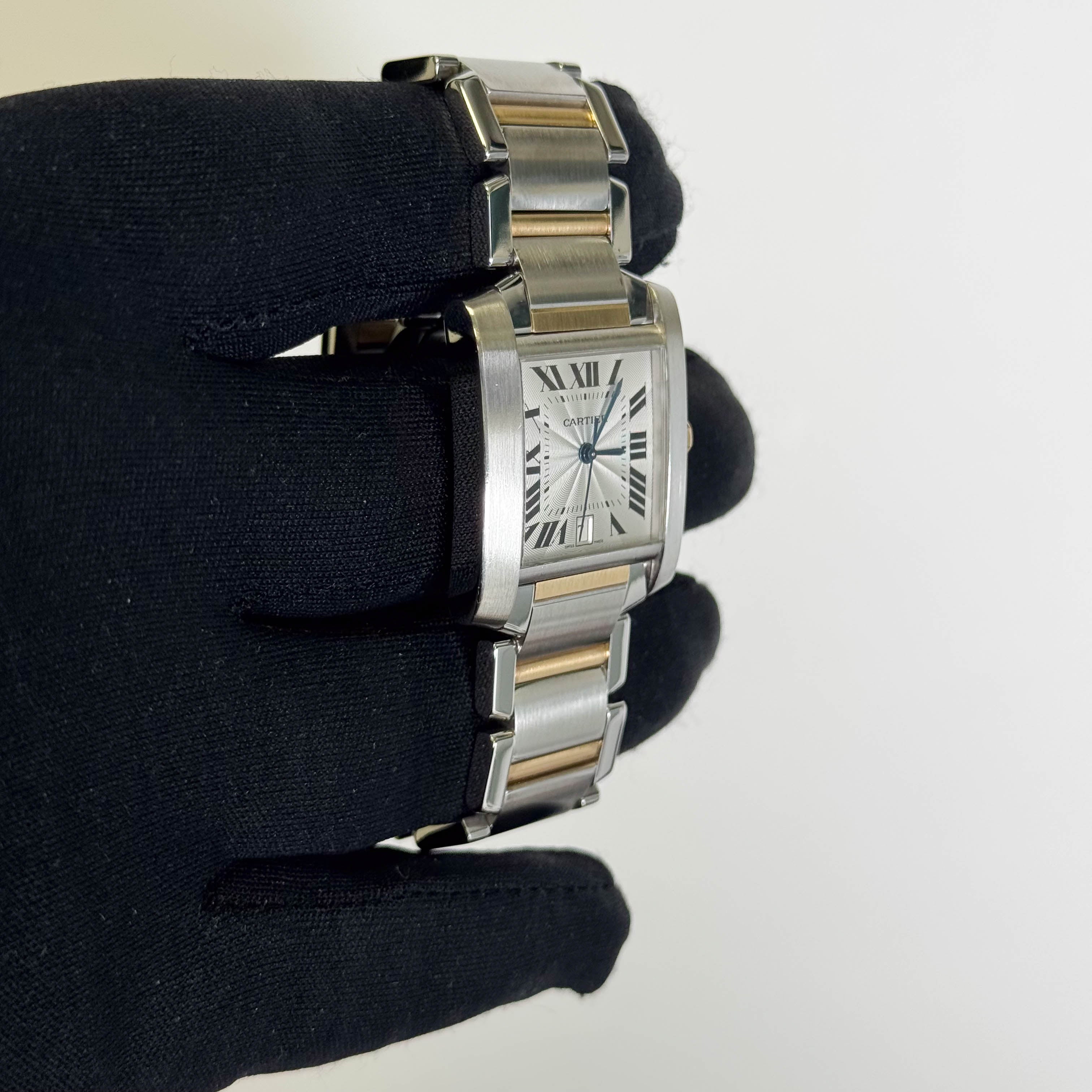 Cartier Tank Stainless Steel 32mm White Dial Watch Ref# W51005Q4 - Happy Jewelers Fine Jewelry Lifetime Warranty