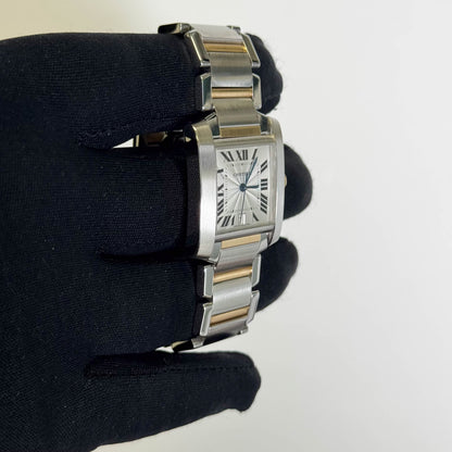 Cartier Tank Stainless Steel 32mm White Dial Watch Ref# W51005Q4 - Happy Jewelers Fine Jewelry Lifetime Warranty