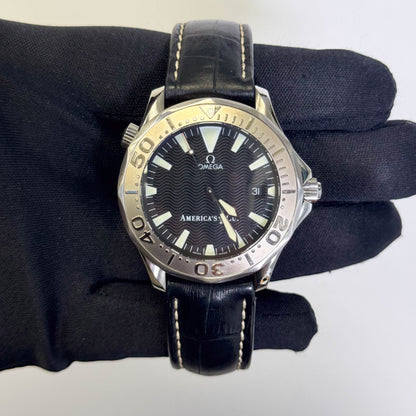 Omega Seamaster Diver America's Cup Limited Edition 41.5mm Black Dial Watch Ref#  2533.50.00 - Happy Jewelers Fine Jewelry Lifetime Warranty