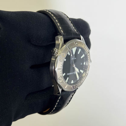 Omega Seamaster Diver America's Cup Limited Edition 41.5mm Black Dial Watch Ref#  2533.50.00 - Happy Jewelers Fine Jewelry Lifetime Warranty