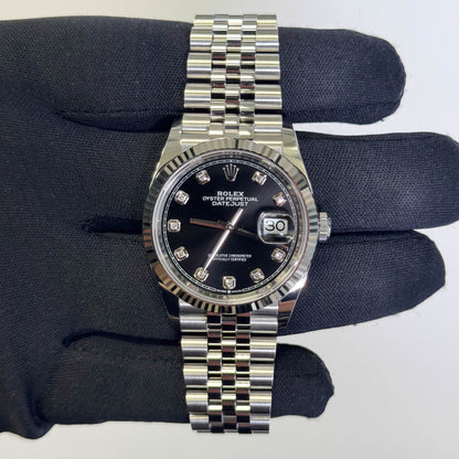 Rolex Datejust 36mm Black Dial Watch Ref# 126234 - Happy Jewelers Fine Jewelry Lifetime Warranty