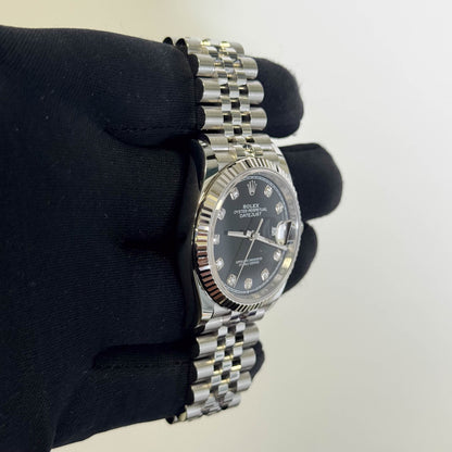 Rolex Datejust 36mm Black Dial Watch Ref# 126234 - Happy Jewelers Fine Jewelry Lifetime Warranty