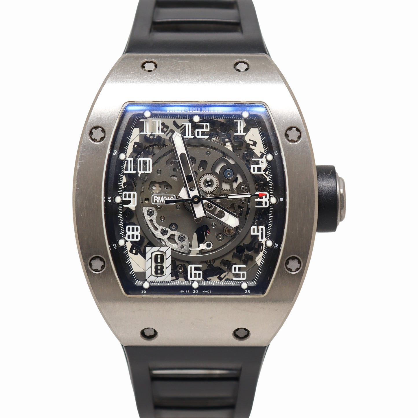 Richard Mille RM-010 AL Ti Titanium 38x45mm Skeleon Arabic Dial Watch Reference #: RM010 AlTi - Happy Jewelers Fine Jewelry Lifetime Warranty