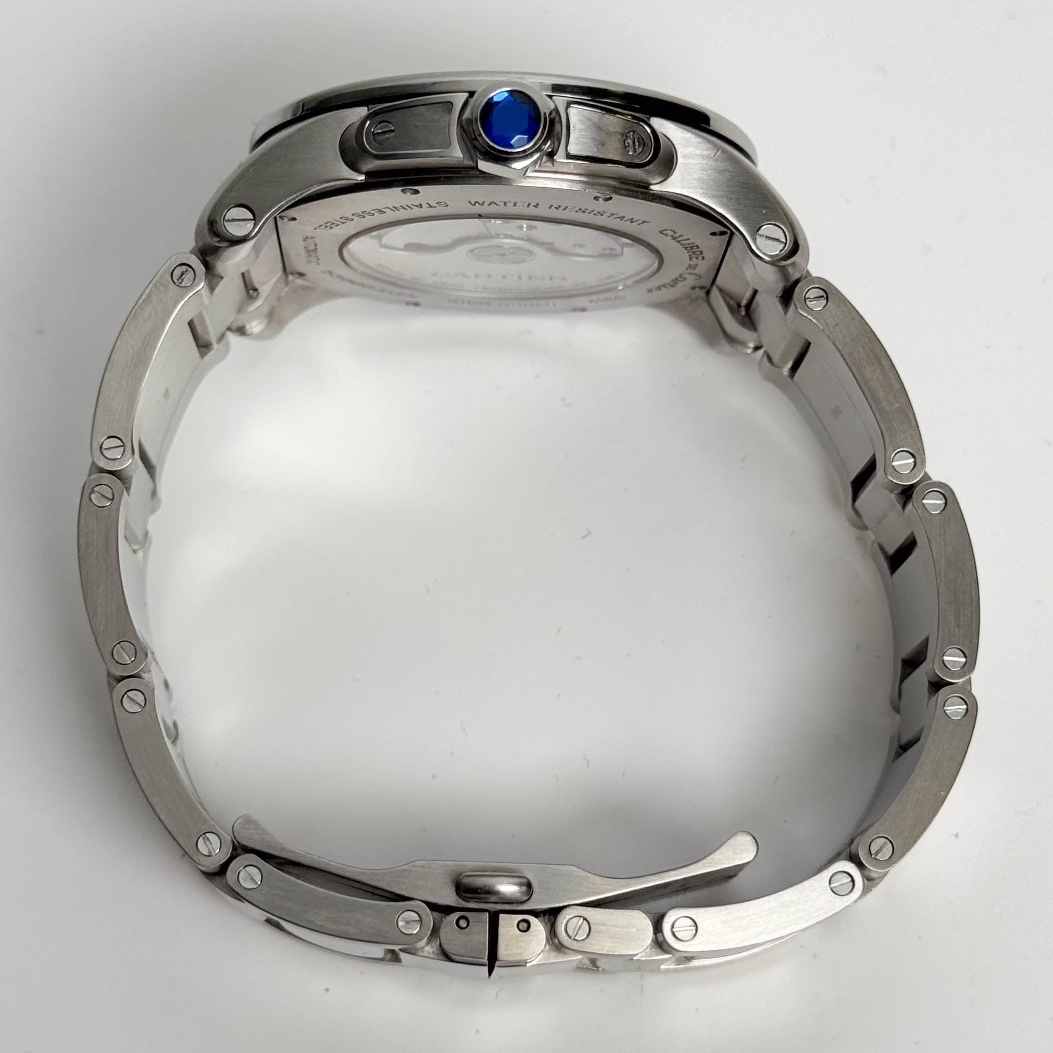 Cartier Calibre De Stainless Steel 42mm Silver Roman Dial Watch Ref# W7100015 - Happy Jewelers Fine Jewelry Lifetime Warranty