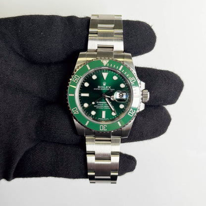 Rolex Submariner 40mm Green Dial Watch Ref# 116610LV