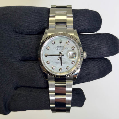 Rolex Datejust 36mm MOP Dial Watch Ref# 126234 - Happy Jewelers Fine Jewelry Lifetime Warranty